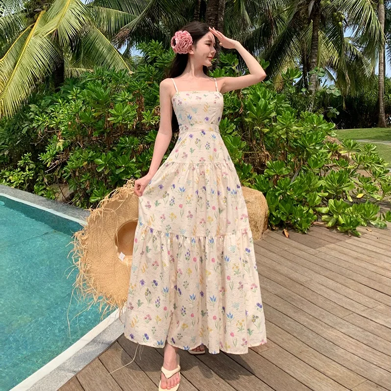 Платье женское приталенное во французском стиле милая кофта с принтом без