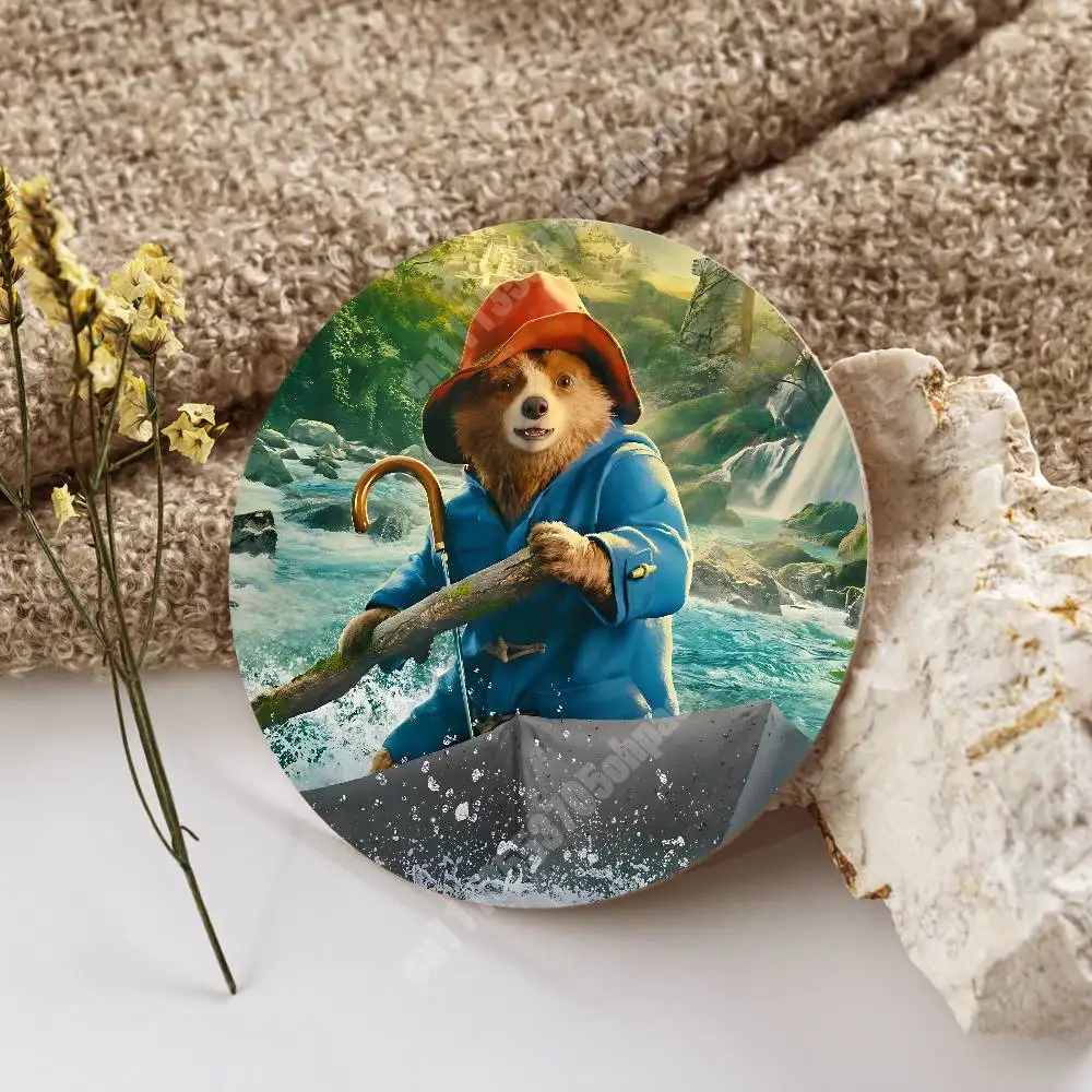Фото Деревянная подставка для чашек P-Padd1ngton-S Bear Movie для капучино, водки, сока, воды, для цветочного магазина №5