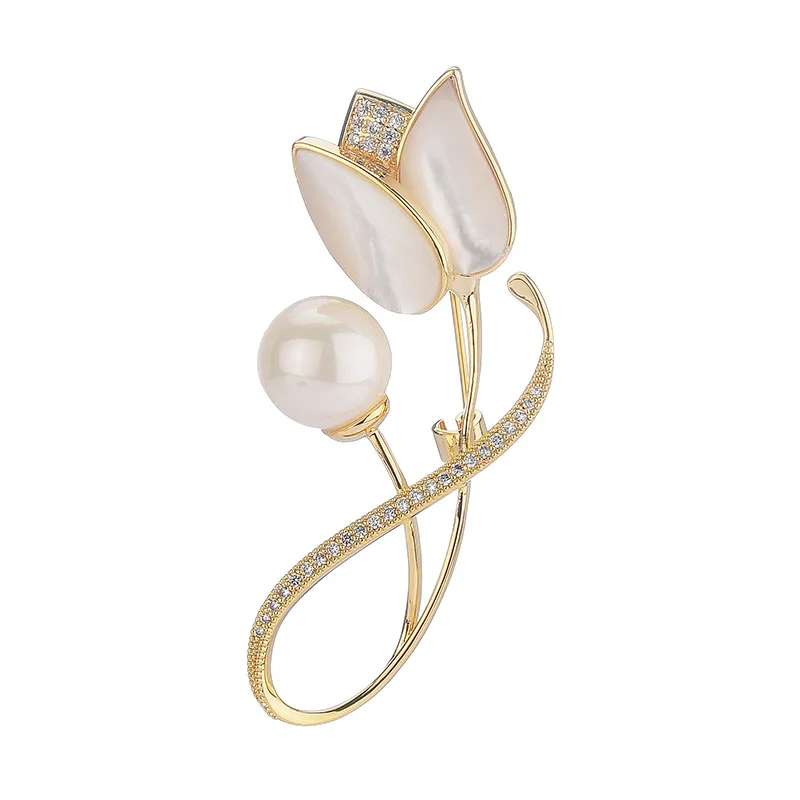 Эмалевые броши в виде тюльпанов