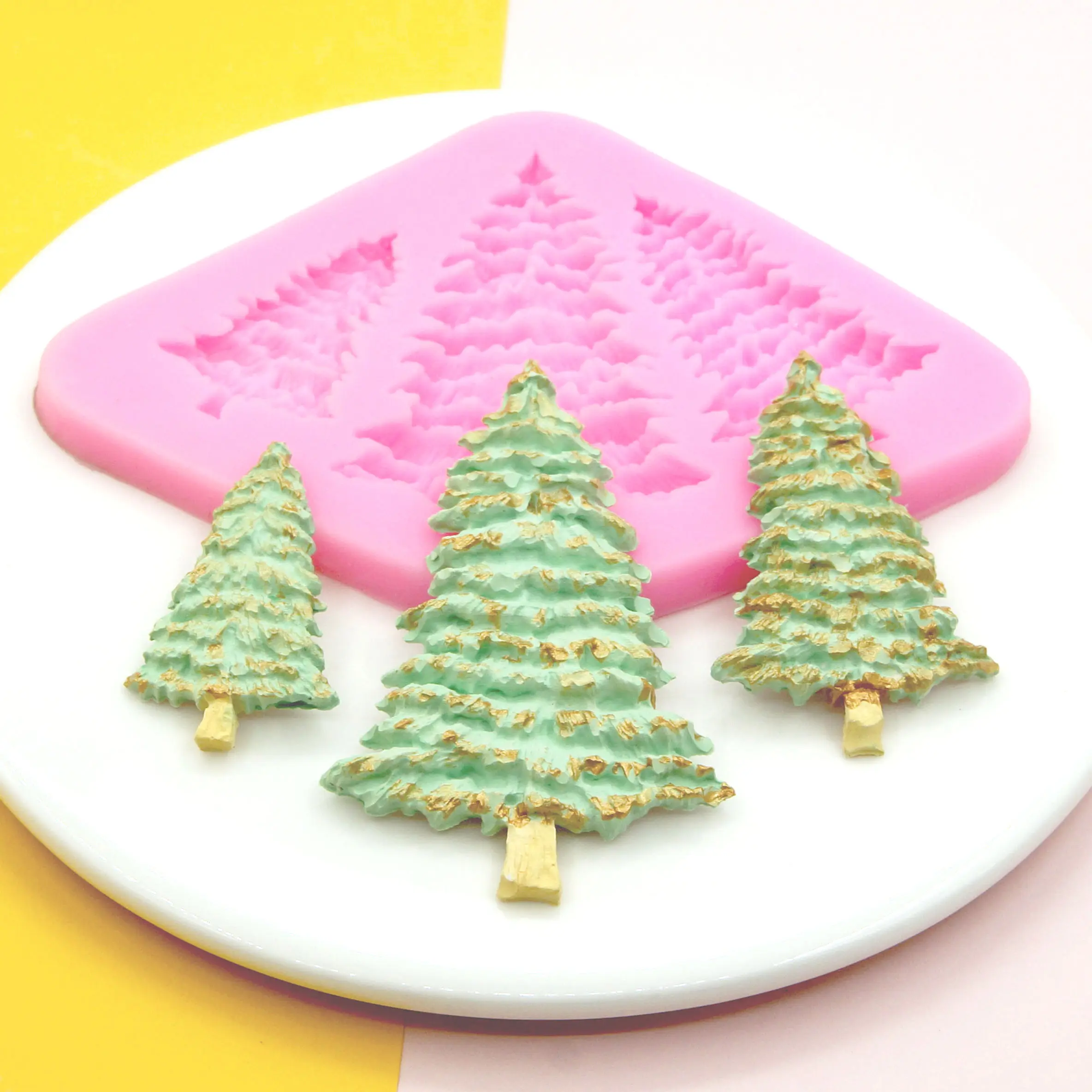 Форма для выпечки силиконовая для украшения Рождественского торта "Елочка" кремом "фондан" Кексики Шоколадное Печенье Домашняя выпечка в форме