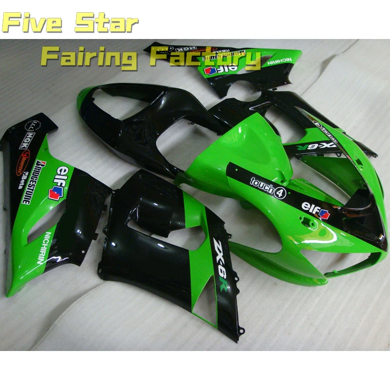 

Motorcycle Fairing Kit For Kawasaki Ninja ZX6R 636 2005 2006 ZX 6R Injection Mold Bodywork High Quality Shell Green Black Top