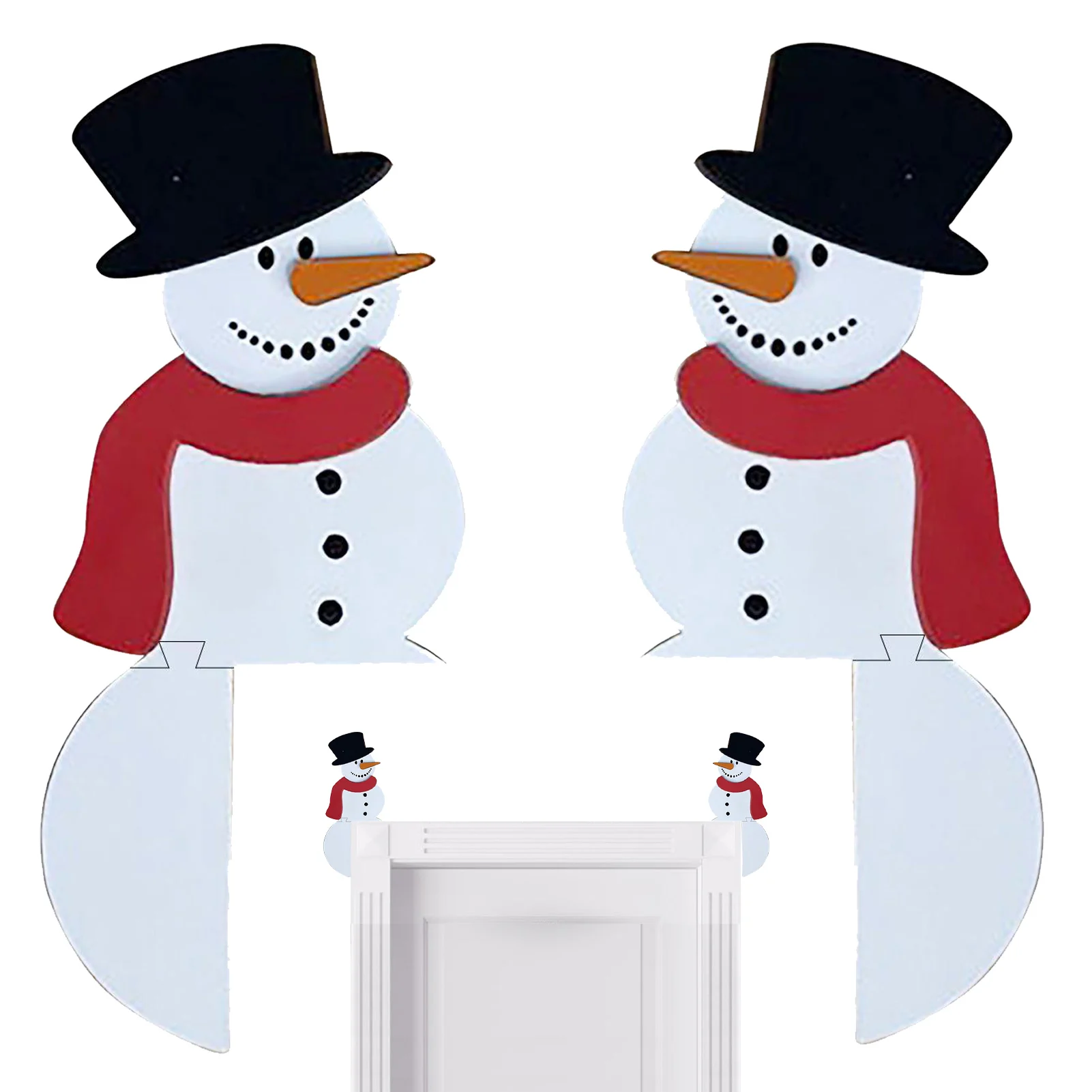 

Funny Door Frame Christmas Decor Wooden Christmas Door Frame Corner Sign Funny Snowman Santa Hat Door Corner Hanger Sign Home