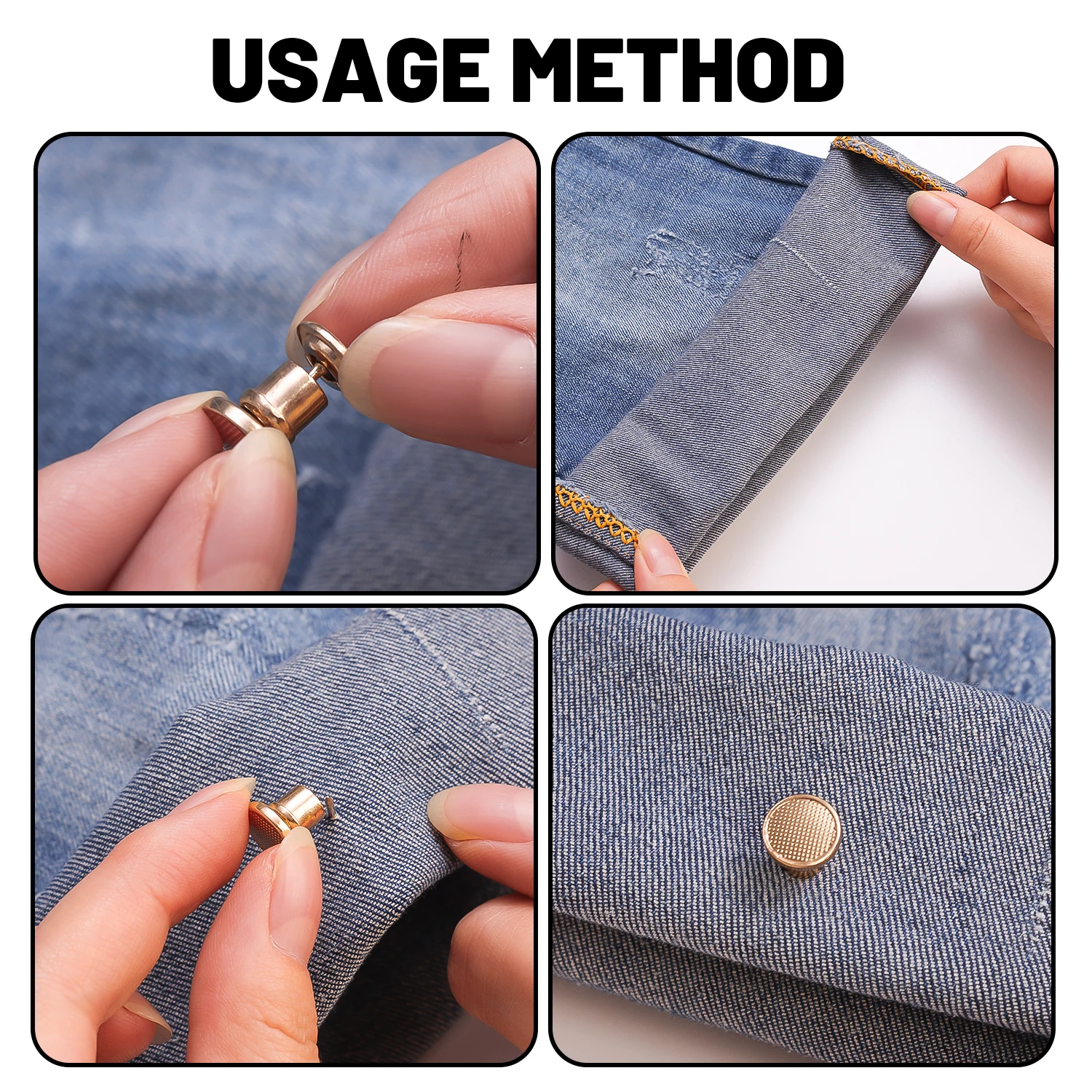 20 шт. съемные джинсовые пуговицы с регулируемой свободной талией металлические в