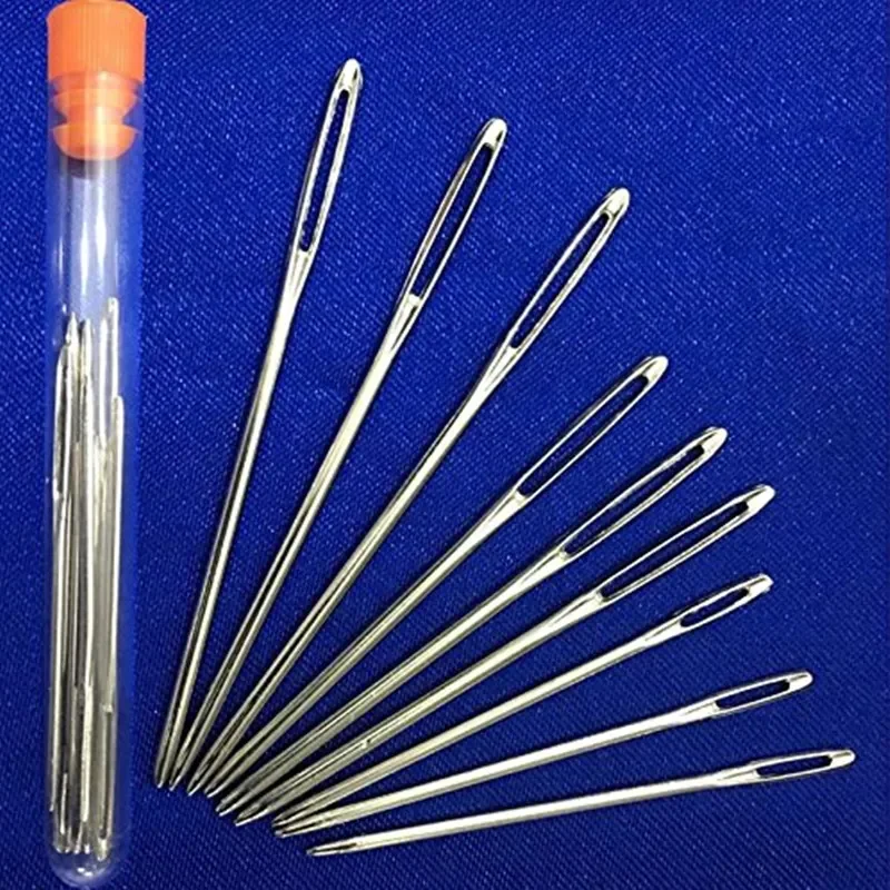Купи Blunt Needles Steel Yarn Knitting Needles Sewing Needles, 9 Pieces  AA7381 за 256 рублей в магазине AliExpress