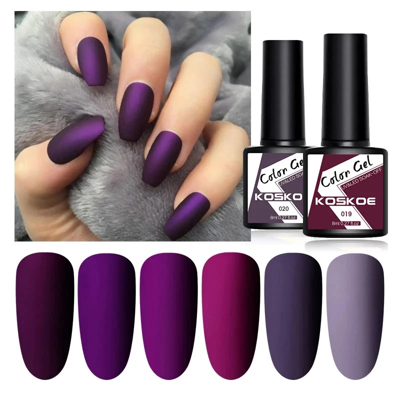 

KOSKOE Nail Gel Polish Spring Summer Color Varnishes Glitter Sequins Soak Off Semi Permanant UV LED Nail Art Hybrid Lacquers
