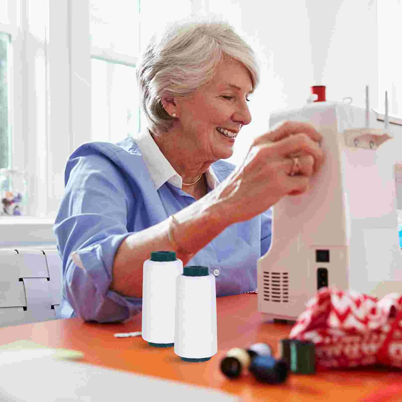 Большой конус хлопок белые швейные машины нить для вышивания полиэфирная