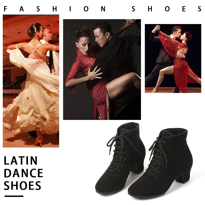SWDZM Women Dance Shoes Latin Ballroom dance shoes Modern Shoes Ladies Tango Black Jazz Shoes Dance Sneaker For Girls heeled 4cm