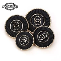 10pcs black cc buttons sewing supplies and accessories buttons embellishments for clothing fashion round metal buttons for coat