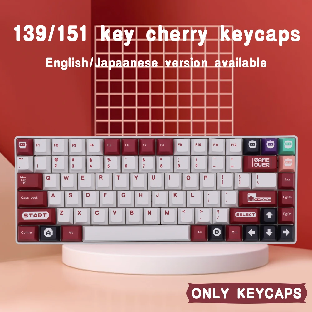 139/151 keys Gameboy childhood classic retro game key cap for GMK MX switch mechanical keyboard Cherry profile pbt keycaps