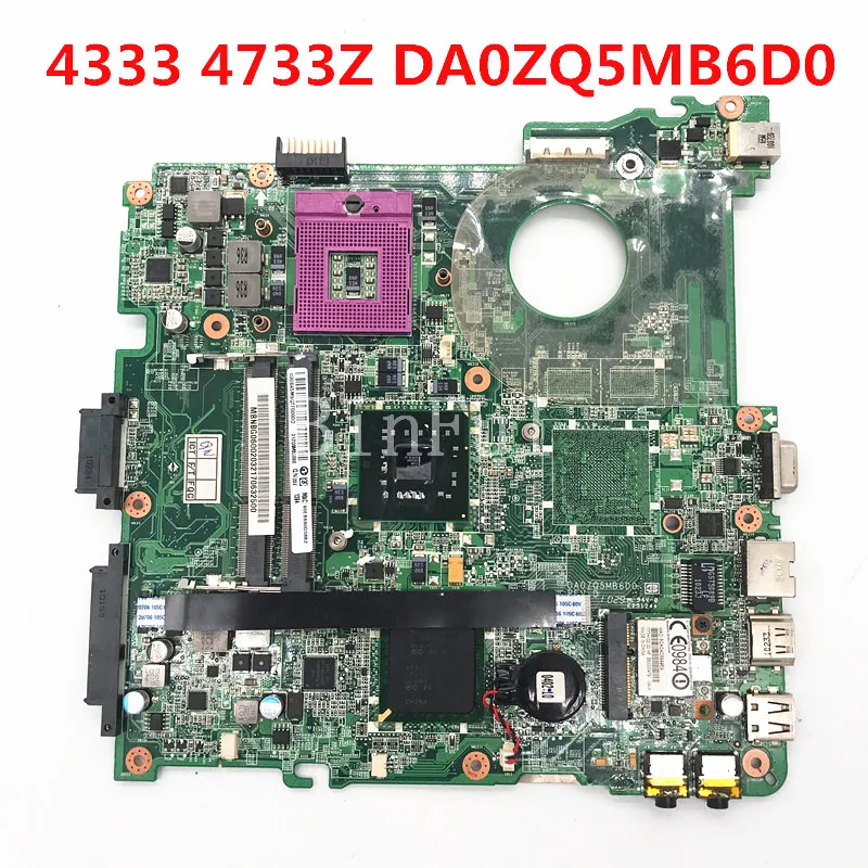 High Quality For Acer Aspire 4333 4733Z Laptop Motherboard DA0ZQ5MB6D0 MBRDJ06001 DDR3 Notebook 100% Full Tested Working Well