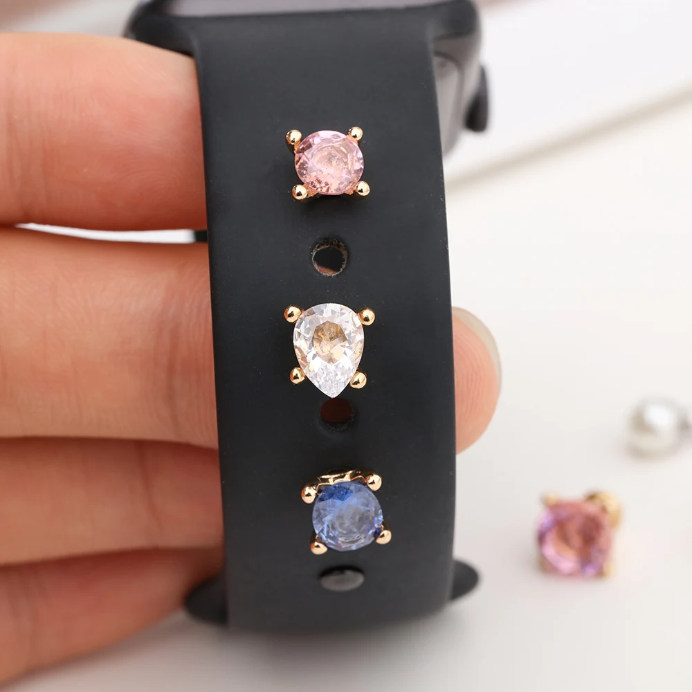 1 шт. декоративный браслет для часов Apple Watch силиконовый металлические