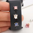 1 шт., декоративный браслет для часов Apple Watch, силиконовый браслет, металлические декоративные гвозди для Iwatch, спортивный браслет