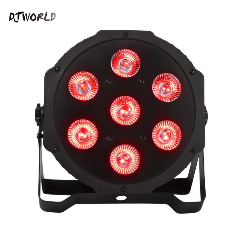 

DJWORLD LED Flat Par 7x18W RGBWA+UV Stage Lighting Disco Ball DMX Controller Sound Birthday Party Nightclub Wedding Decoration