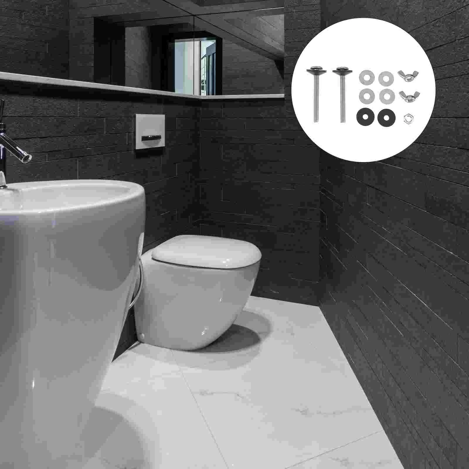 

2pcs Toilet Replacement Parts Toilet Floor Bolts Screw Sets Toilet Floor Bolts Washer Sets