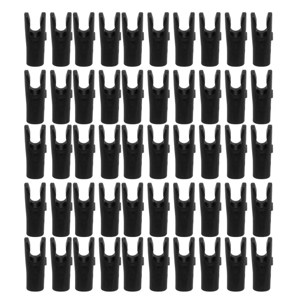 

50Pcs Archery Arrow Nocks Insert Pin Shaft Tails Hunting Shooting DIY Accessoryblack S