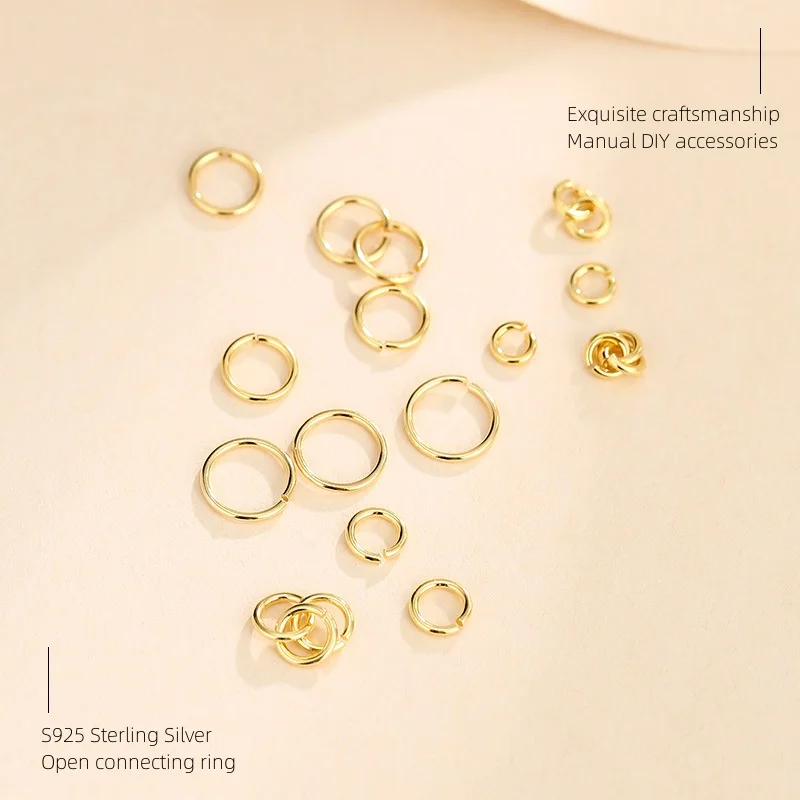 20pcs 925 Sterling Silver Open Jump Rings Direct 3/4/5/6mm Split Rings Connectors For DIY Bracelet Neckalce Jewelry Making