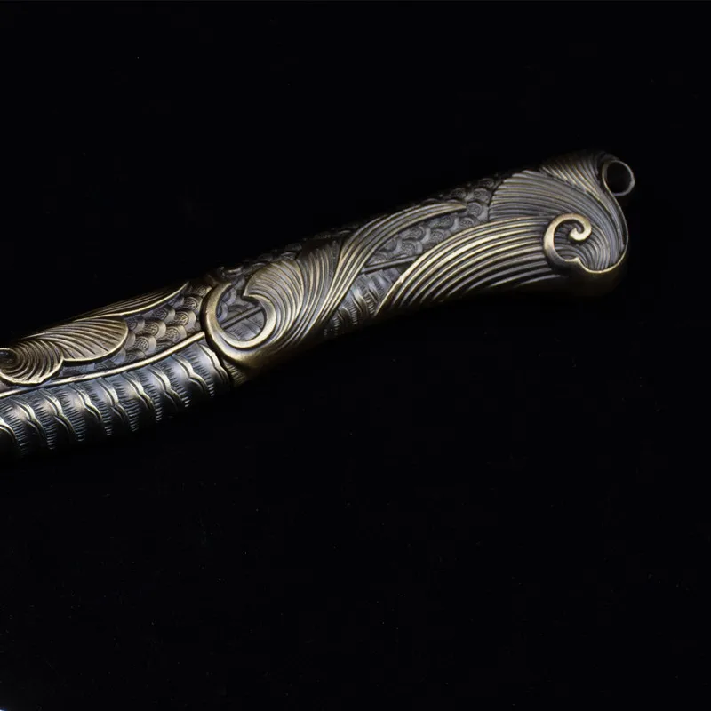 Нож топорик пружинное лезвие из стали ручка сплава кованый кухонный нож Longquan для