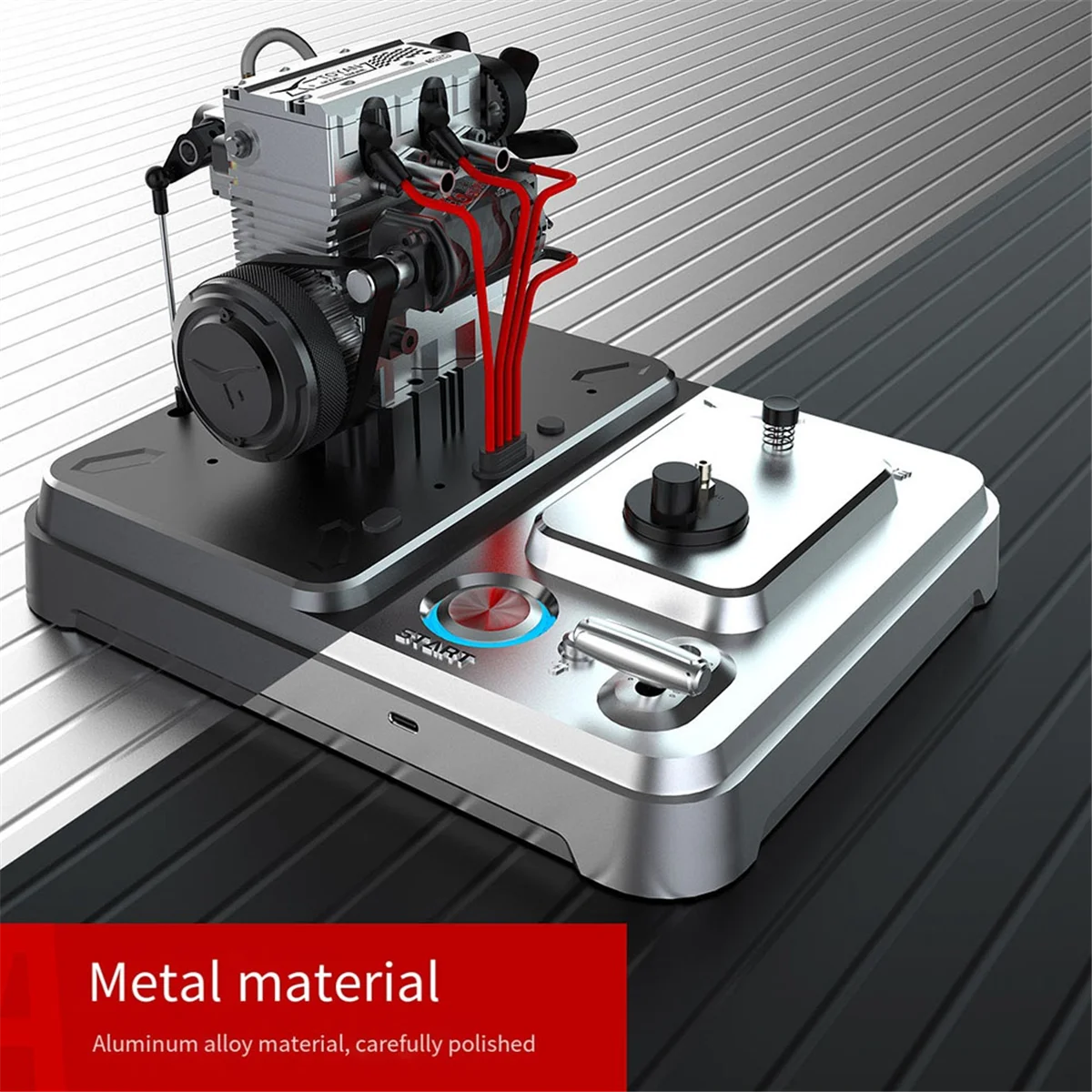 Четырехтактный двухцилиндровый двигатель с воздушным охлаждением