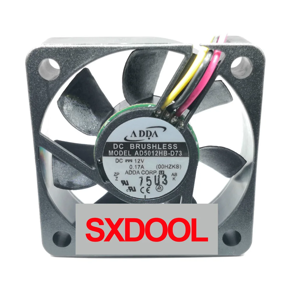 50 мм вентилятор постоянного тока новый ADAA AD5012HB-D73 5015 50X50X15mm 12V 0.17A 3 провод двойной шарикоподшипник вентилятор