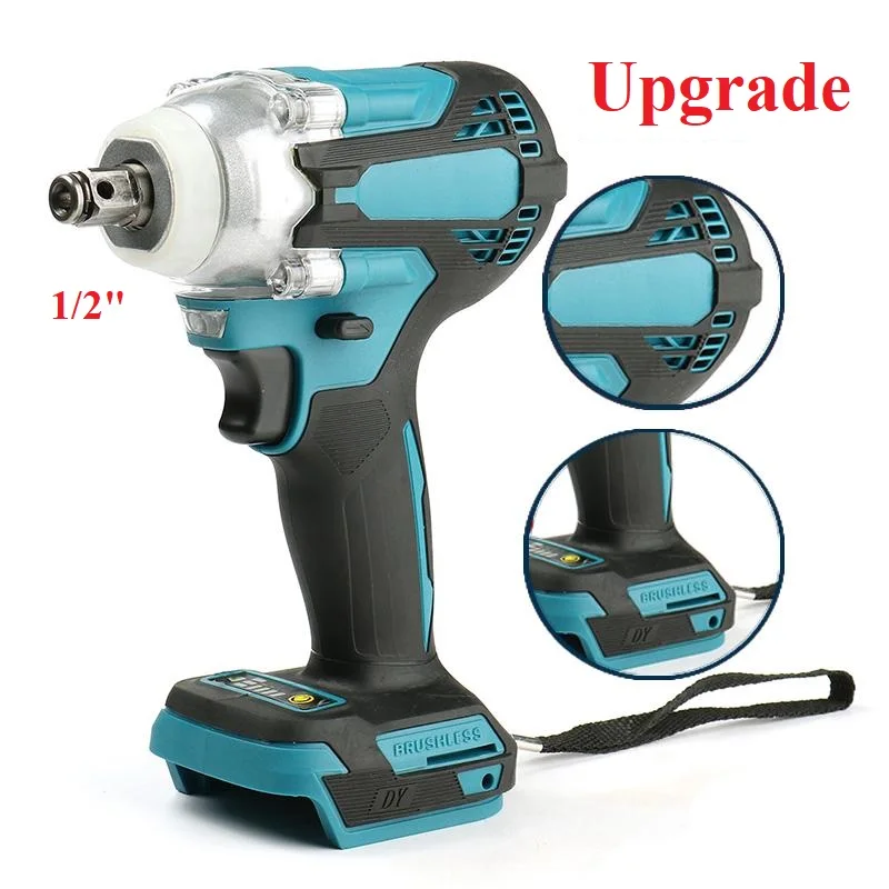 

Беспроводной Электрический ударный гайковерт Magnitt, перезаряжаемый гаечный ключ 1/2 дюйма, электроинструменты, совместимый с батареей Makita 18 в