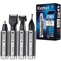 kemei nose ear shaving rechargeable electric all in one hair trimmer for men grooming kit beard trimer facial eyebrow trimmer