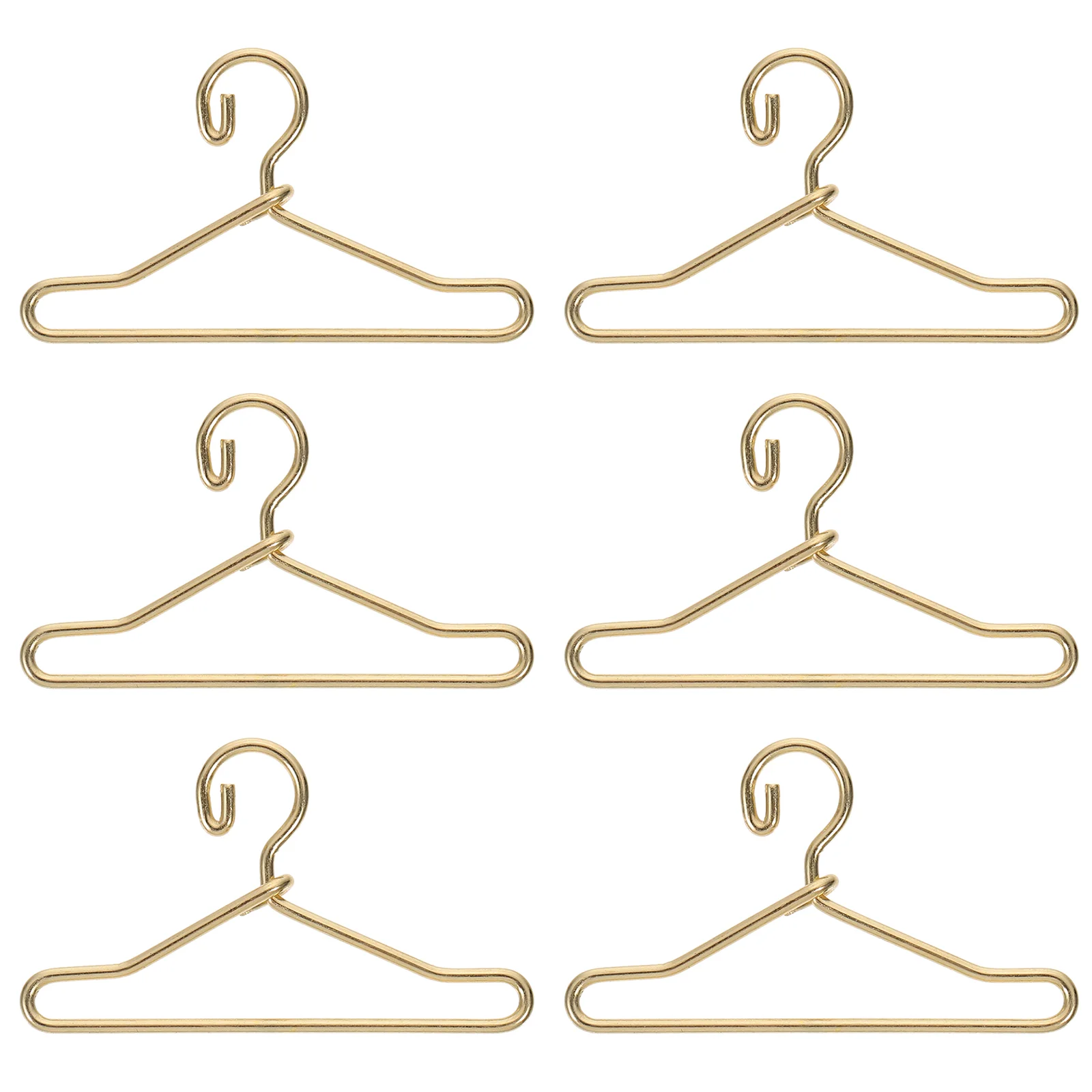 

50Pcs Clothes Hangers Gown Dress Outfit Holder Clothing Rack Simulation Accessories for Closets Accessories 40mm Golden