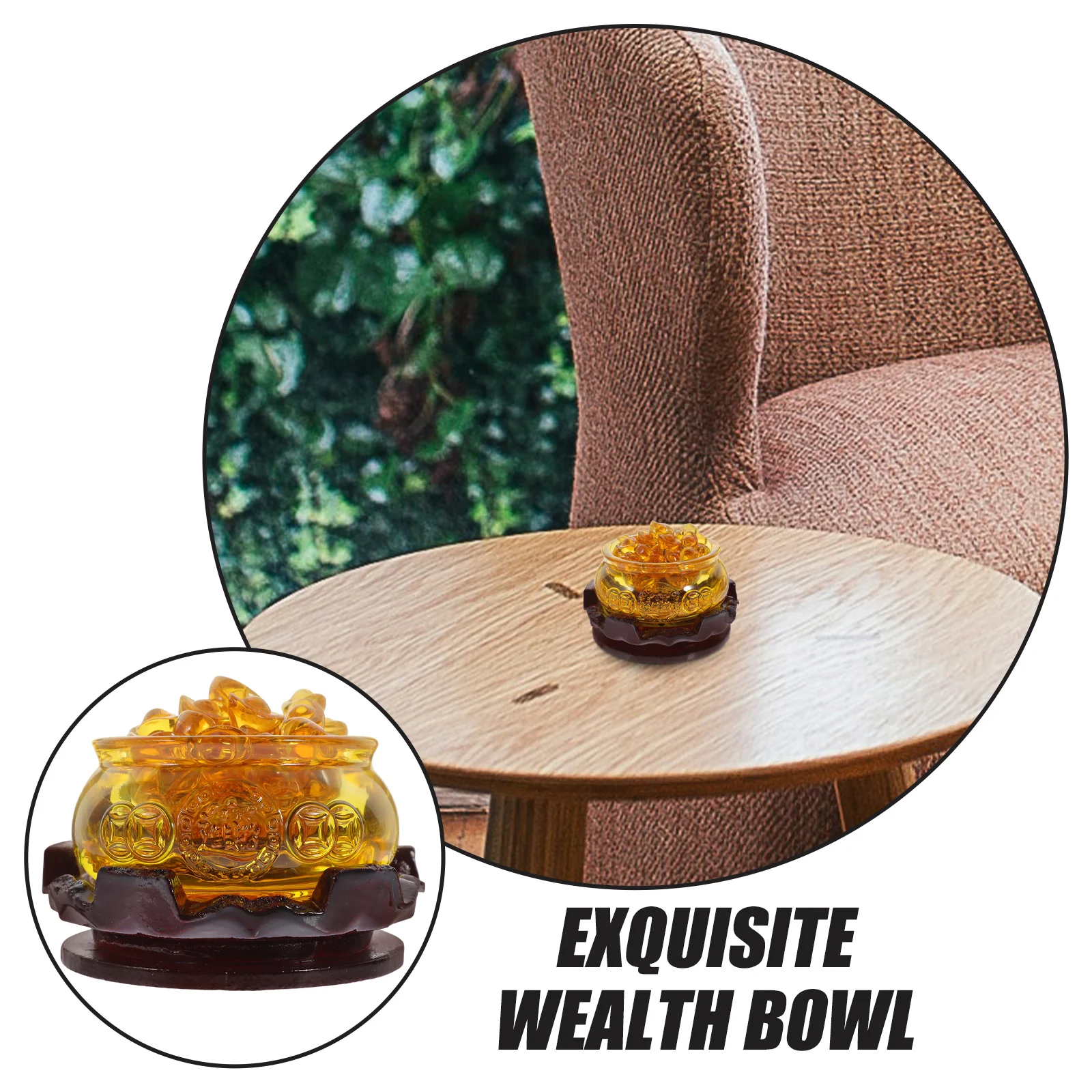 Счастливый хрустальный бассейн украшение с сокровищами китайская книжная полка