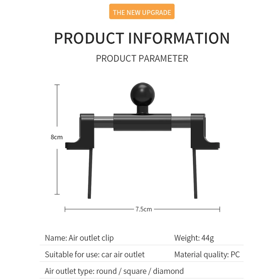 Sumitap Car Phone Holder Magnetic 17mm Ball Head Air Vent Clip Universal Gravity Bracket Magnet Support Mobile Car Holders Stand