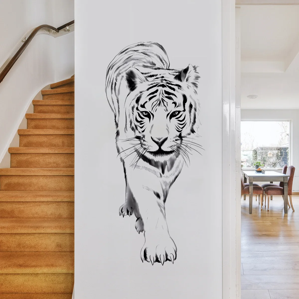 Черно-белые тигровые или красочные наклейки на стену для гостиной спальни