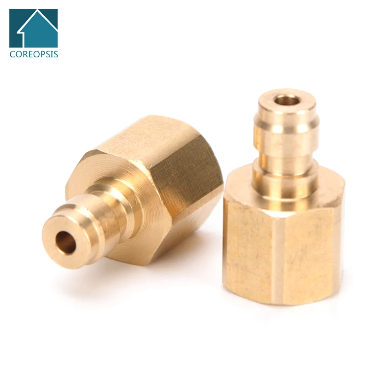 

PCP Paintball Copper Quick Coupler Connector Fittings Air Refilling 1/8BSPP 1/8NPT M10x1 Thread 8MM Male Plug Socket 2pcs/set