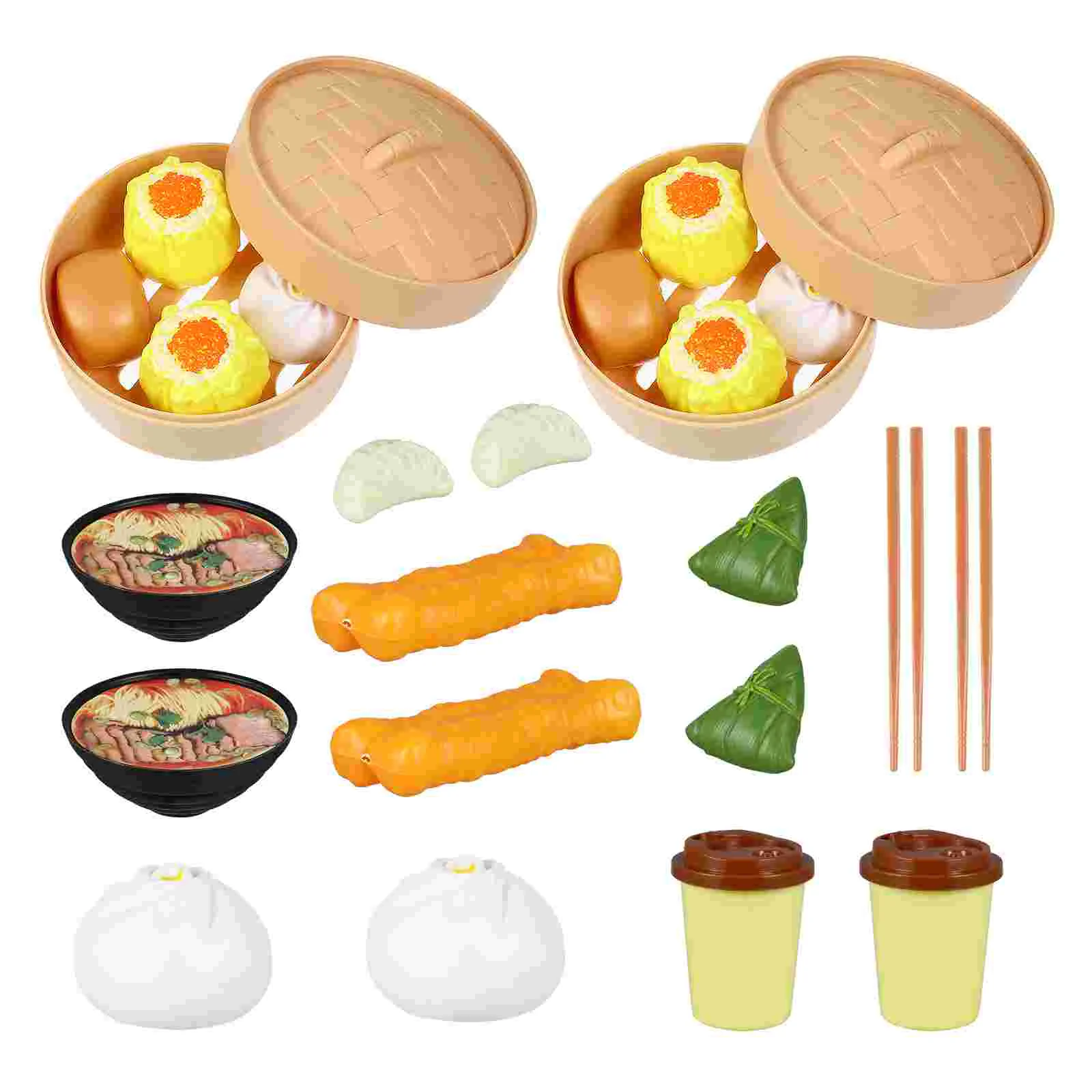 

Foodkitchenplay Breakfast Kidspretend Chinese Set Fake Mini Cooking Accessoriesplayset Miniature Realistic Sets Simulation Role