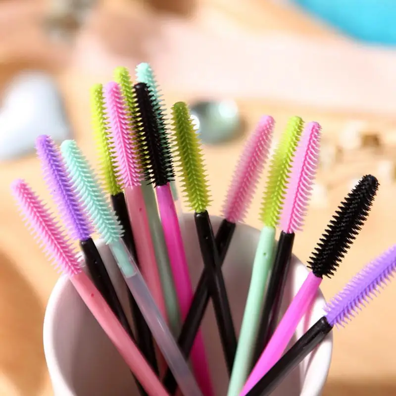 

Eyelash Brush Disposable Eyelash Stick Portable Tower Color Silicone Brush Head Silicone Eyelash Brush
