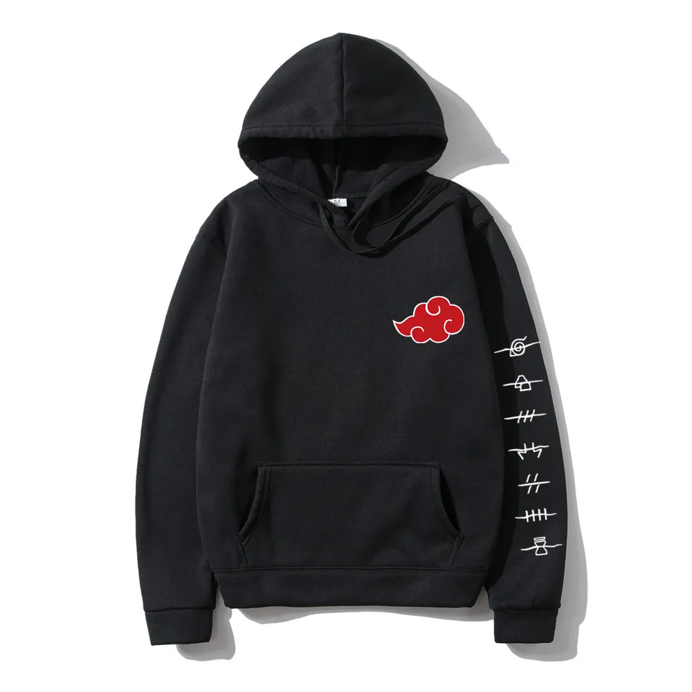 

Naruto Akatsuki Hooded Sweatshirts Anime Hoodie Streetwear Oversize Sweatshirt Men/women Casual Pullover Fleece Sweater Boys