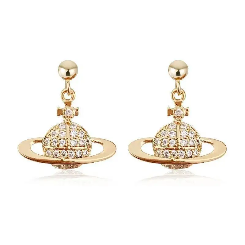 

Womens Earrings Cutout Golden Planet Jewelry 2022 New Fashion Trends Accessories Personality Luxury cute Jewelry Gifts for Women
