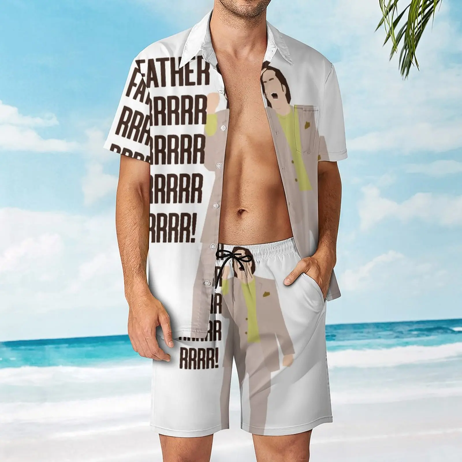 Мужской пляжный костюм из двух предметов размер США