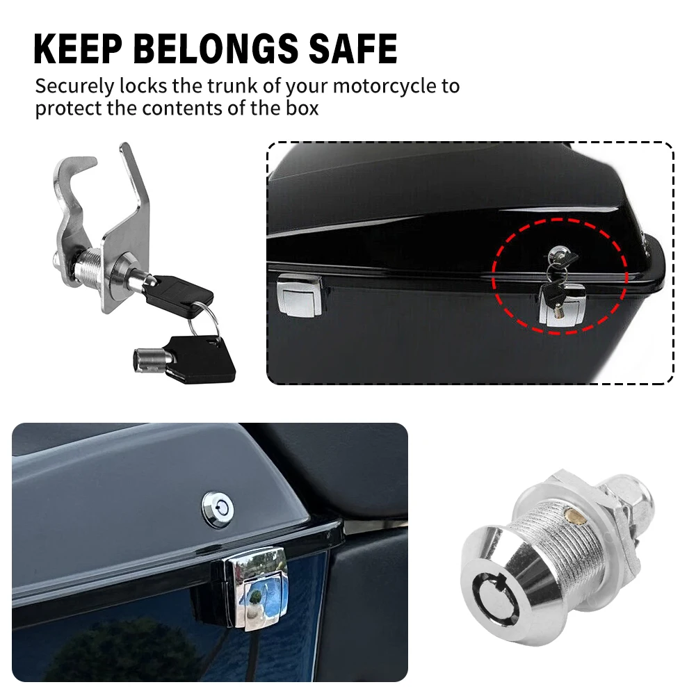 Комплекты ключей замка багажника мотоцикла для Harley Touring Dresser FL Tour Paks 1992-2005 2006 2007 2008