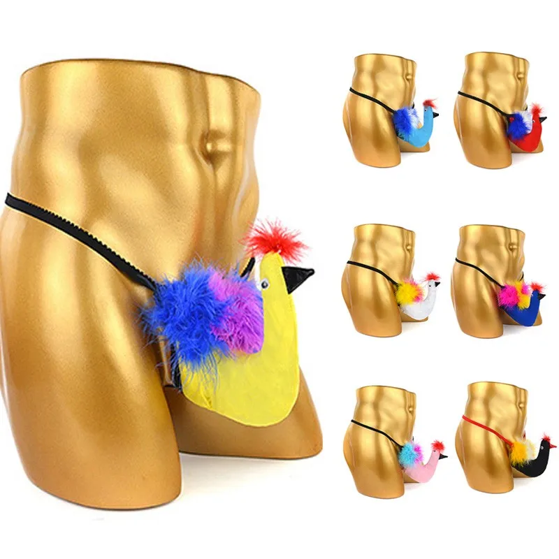 

Men Sexy Briefs Creative Cartoon Bird Breathable Thong Funny Nightclub Stage Fashion Underwear Underpant Gay Clothes Sissy Homo