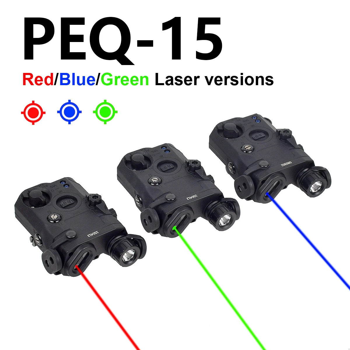 

Тактический лазерный прицел PEQ 15 с красной точкой зеленый синий 20 мм направляемый Регулируемый прицел Крепление для винтовки страйкбольный оптический прицел Аксессуары для охоты