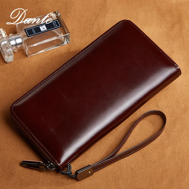 Long section couple wallet Men and women's leather purse Large size zipper Anti-theft swipe small money bag | Багаж и сумки