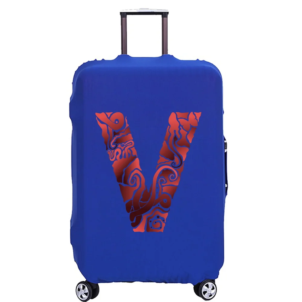 Travel Luggage Elastic Protectives Cover Dust-proof Thicken Trolley Covers for 18-32 Inch Suitcase Cases Engrave Image Pattern