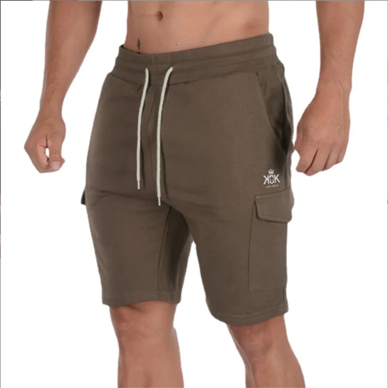 Summer 2022 Cargo Shorts men's loose straight leg multiple pockets athletic casual nickel pants
