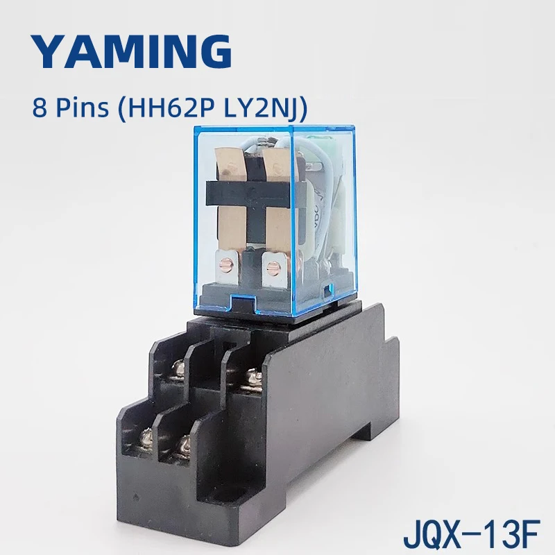 Реле и основание 220 В переменного тока 12 24 постоянного 8 контактов JQX-13F MY2NJ MY4NJ HH54P