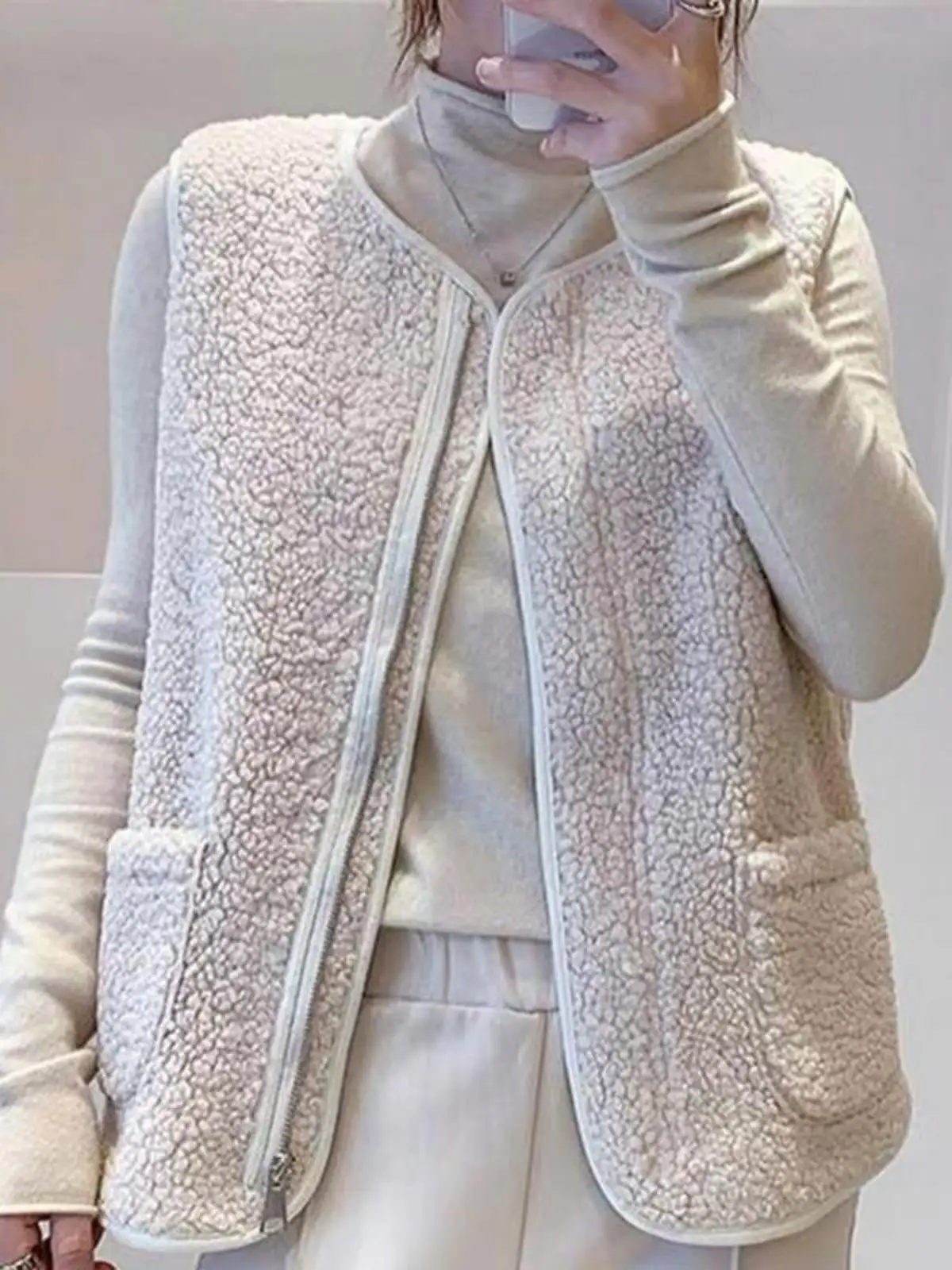 Imitation Lamb Wool Vest Women 2024 Autumn and Winter New Korean Sle Thin Versatile Outer Wear Plush
