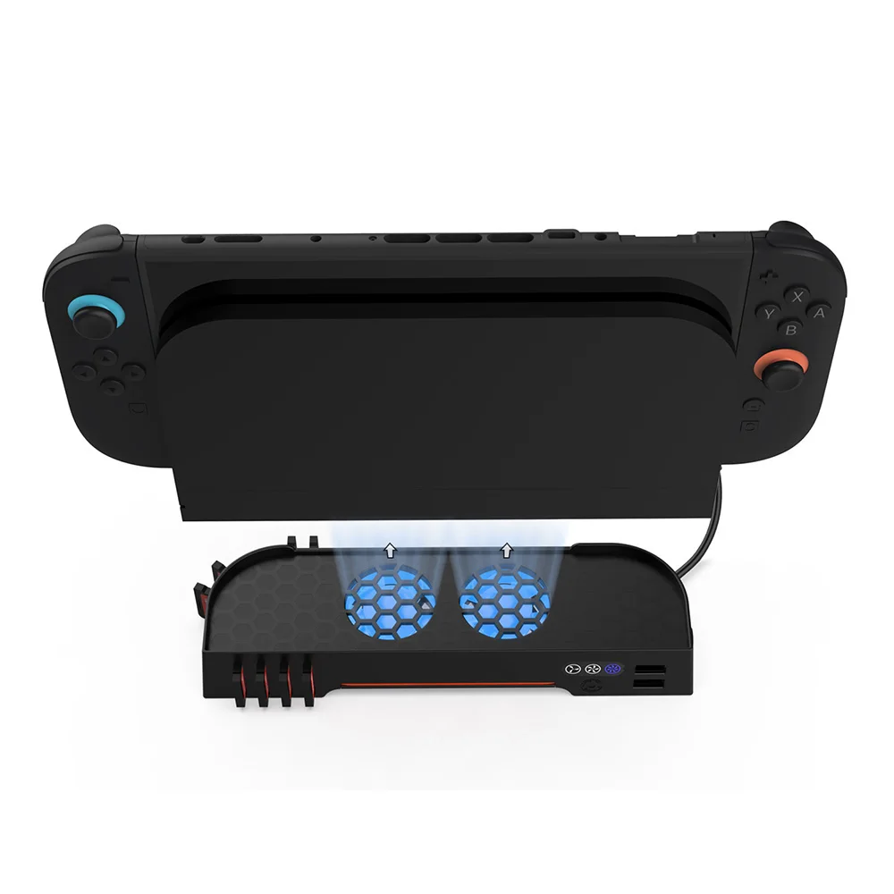 Фото Новый охлаждающий вентилятор для игровой консоли Switch 2, RGB-радиатор, портативная подставка-хаб, охлаждающая база, игровые аксессуары №4