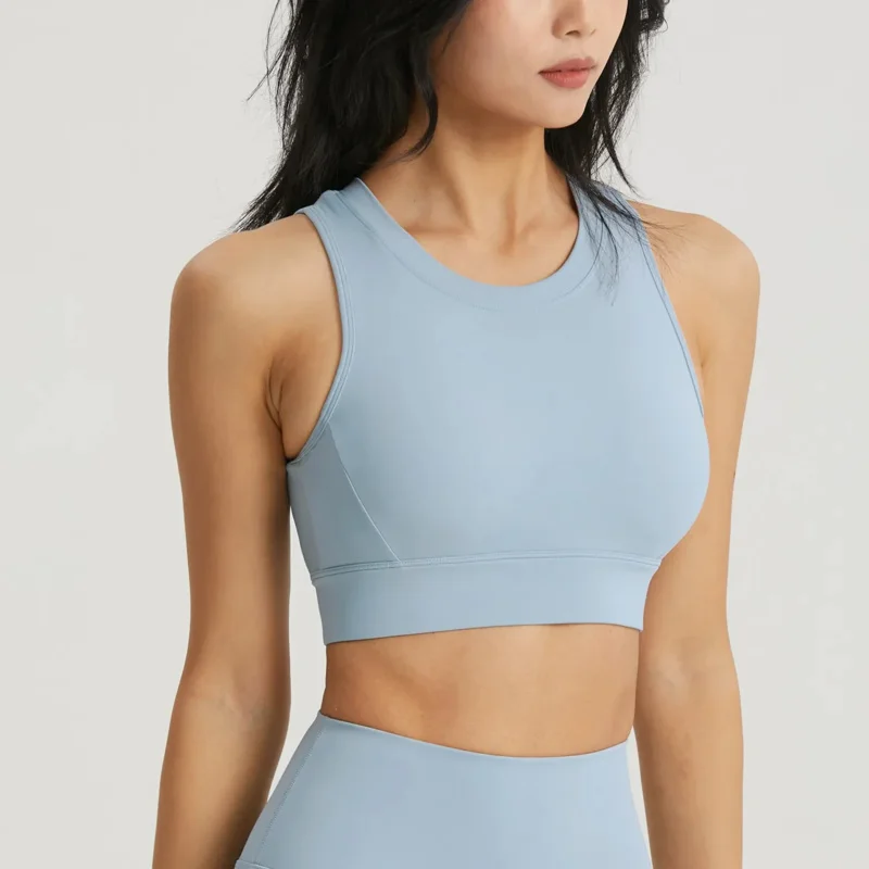 Спортивный топ женский спортивный бюстгальтер с полуфиксированной чашкой