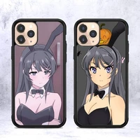 fhnblj anime mai sakurajima girl phone case silicone pctpu case for iphone 11 12 13 pro max 8 7 6 plus x se xr hard fundas