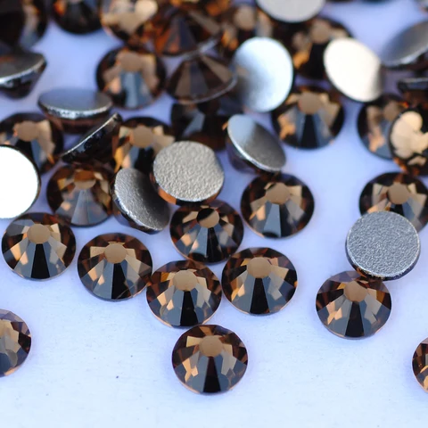 HiSwaro 5A дымчато-топазовые стразы для одежды SS3-SS50