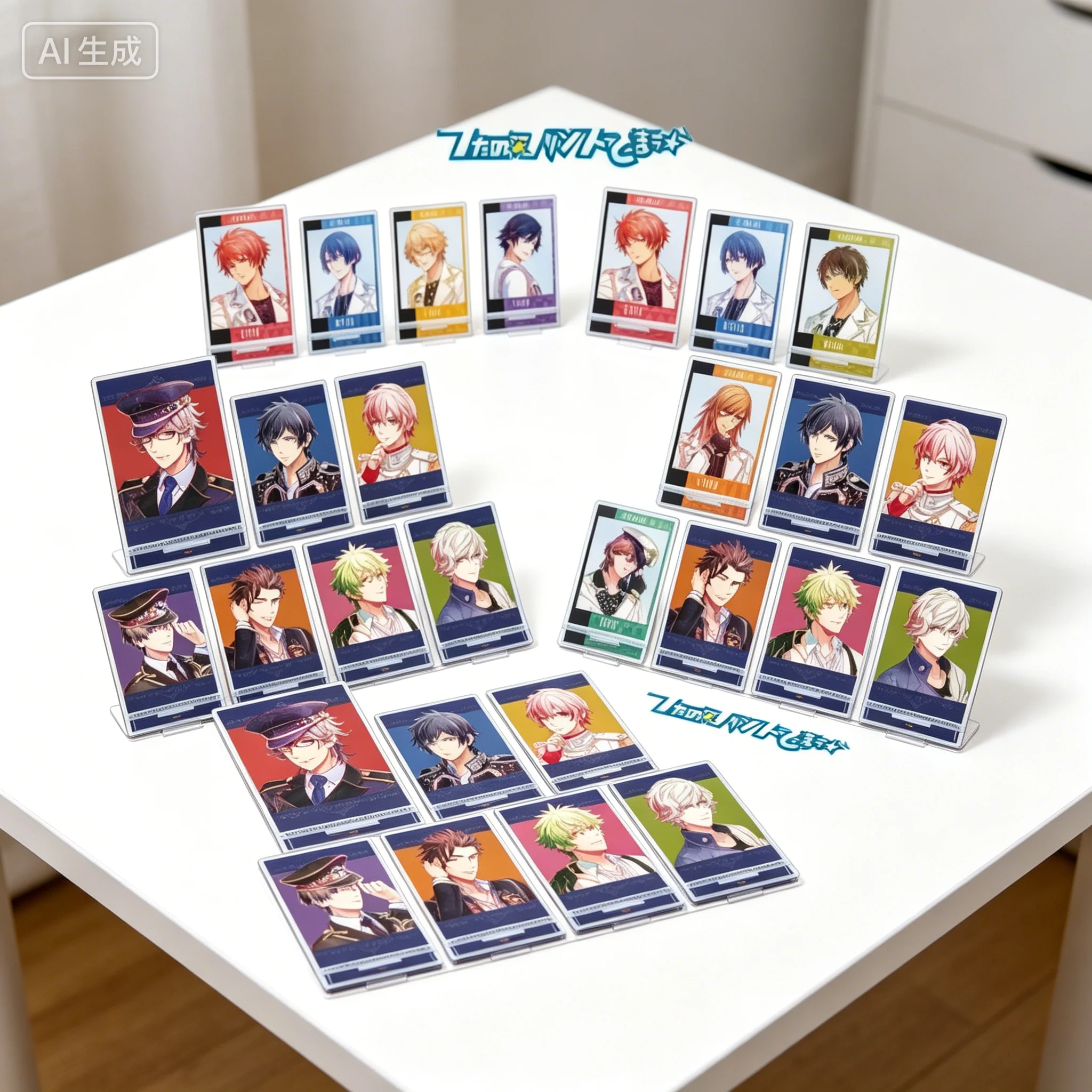 Фото Акриловая подставка-брелок с изображением персонажей аниме Uta no Prince-sama: Сесил Айджима, Отойа Иттоки, прямоугольная модель, настольное украшение №1