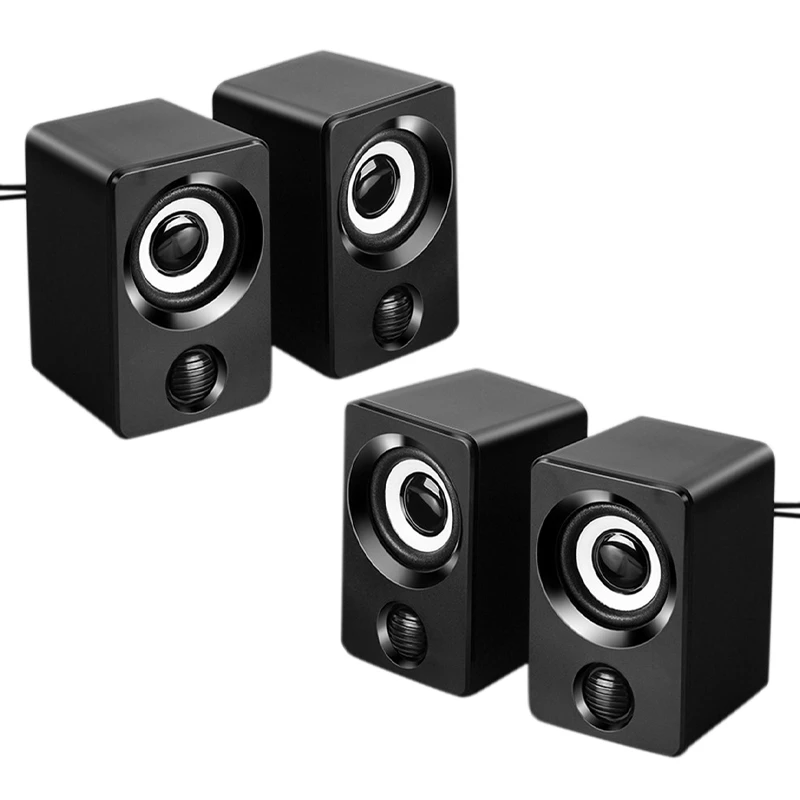 

4X Surround Computer Speakers With Stereo USB Wired Powered Multimedia Speaker For PC/Laptops/Smart Phone