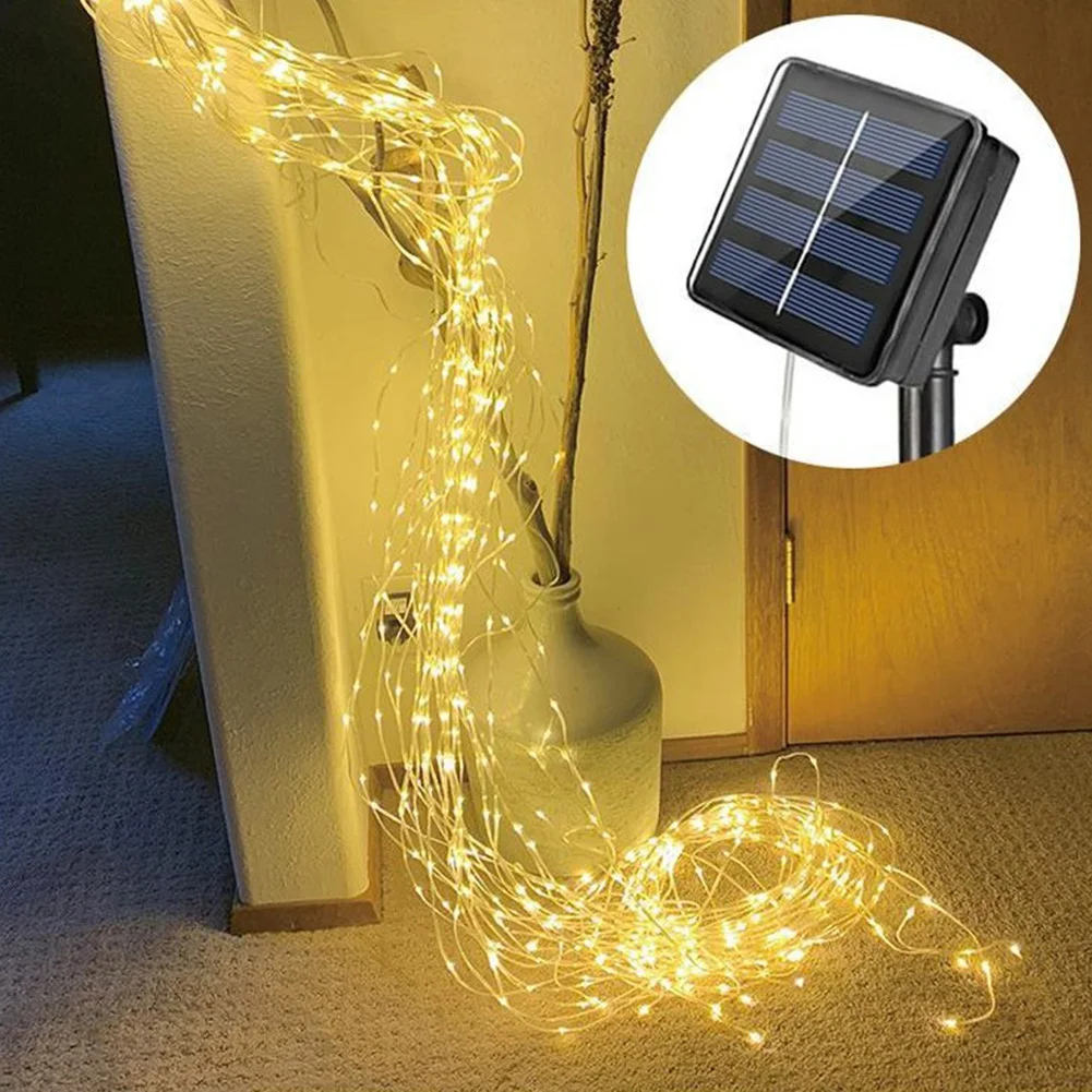 

100/200 LED Solar String Lights Waterproof 8 Modes Solar Copper Wire Fairy Lights For Christmas Party Garden Patio Decoration